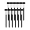 Merrick Lane Set of 12 Stainless Steel LED Solar Landscape Lights, Weather Resistant Outdoor Solar Powered Lights for Pathway, Garden, & Yard